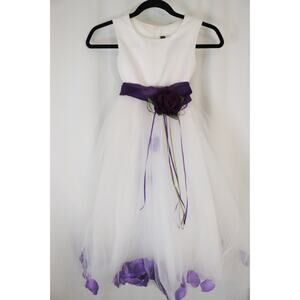 Kid's Dream 7/8 White Tutu Dress Purple Sleeveless Polyester/Nylon (44)